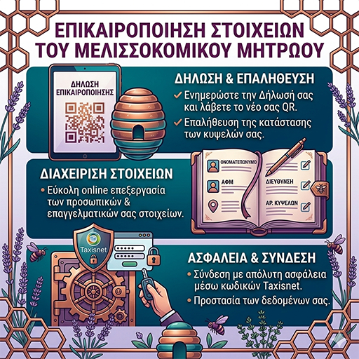 Επικαιροποίηση Στοιχείων του Μελισσοκομικού Μητρώου